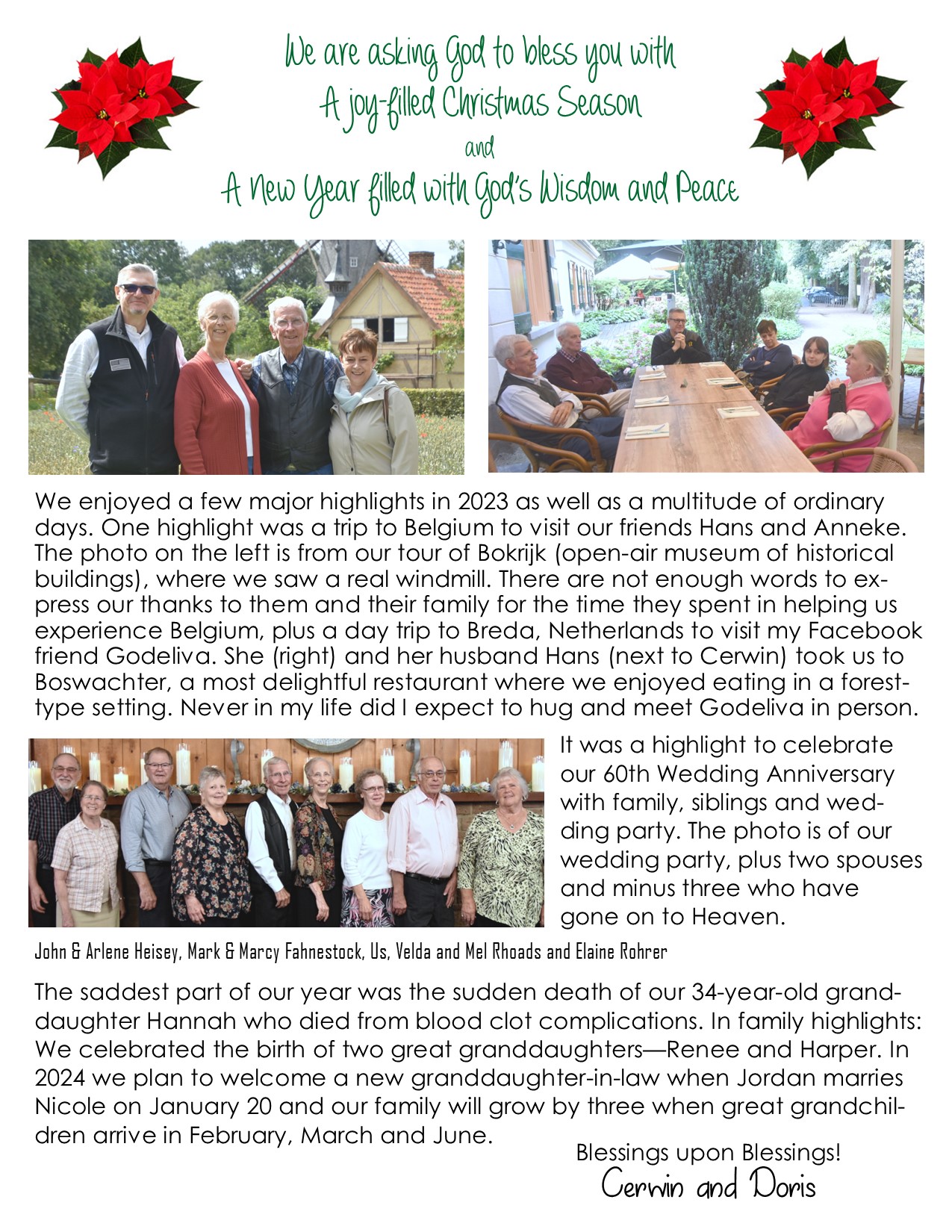 Our 2023 Christmas Letter – My Journey – by Doris High